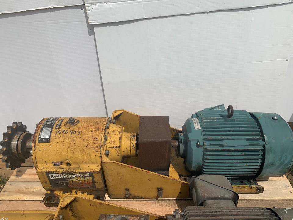 Reliance 15 HP 1765 RPM 254T Motor With Rexnord Gear Reducer 80.